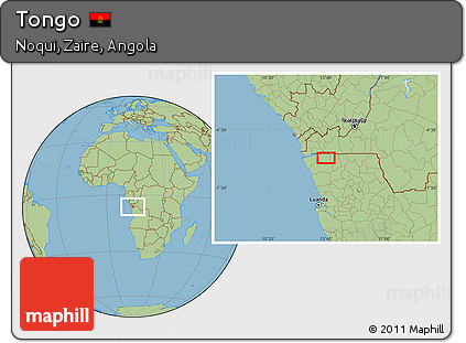 Savanna Style Location Map of Tongo