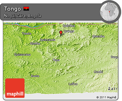 Physical Panoramic Map of Tongo