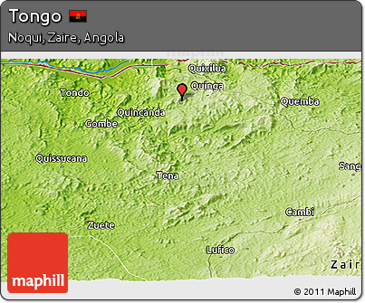 Physical Panoramic Map of Tongo