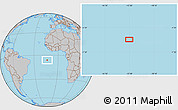 Gray Location Map of the area around 6° 7' 16" S, 13° 31' 30" W