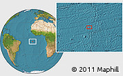 Satellite Location Map of the area around 6° 7' 16" S, 13° 31' 30" W