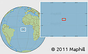 Savanna Style Location Map of the area around 6° 7' 16" S, 13° 31' 30" W