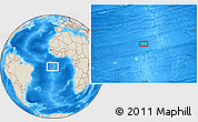 Shaded Relief Location Map of the area around 6° 7' 16" S, 13° 31' 30" W