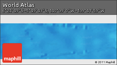 Shaded Relief Panoramic Map of the Area around 6° 7' 16" S, 140° 10' 30" W