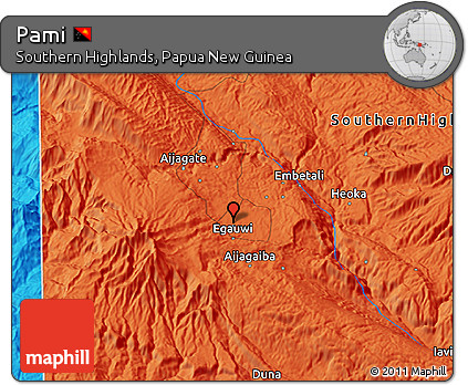 Political 3D Map of Pami