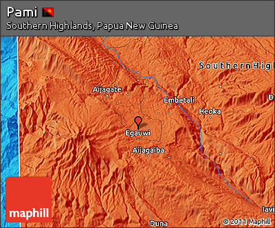 Political 3D Map of Pami