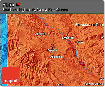 Political 3D Map of Pami