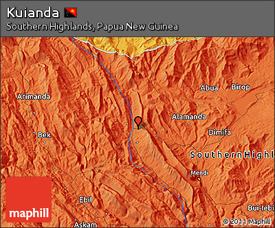 Political 3D Map of Kuianda