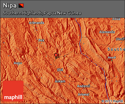 Political 3D Map of Nipa