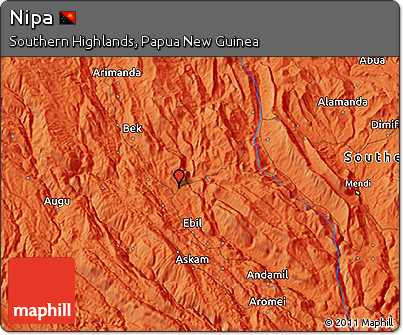 Political 3D Map of Nipa