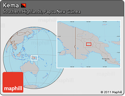 Gray Location Map of Kema