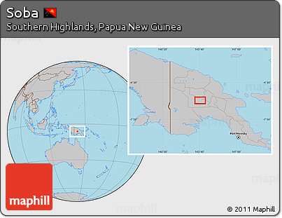 Gray Location Map of Soba