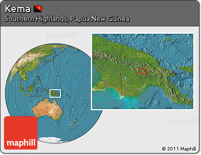 Satellite Location Map of Kema