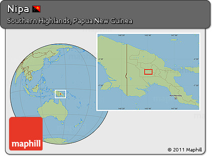 Savanna Style Location Map of Nipa