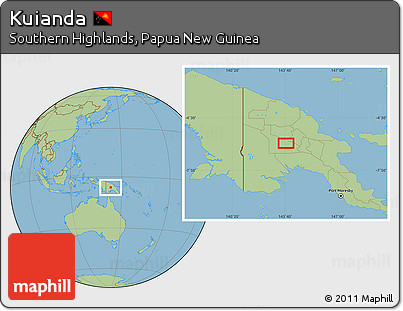 Savanna Style Location Map of Kuianda