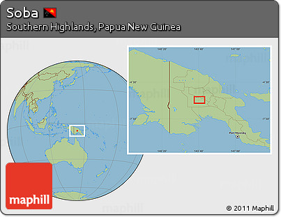 Savanna Style Location Map of Soba