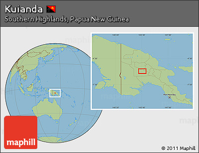 Savanna Style Location Map of Kuianda