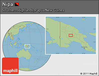 Savanna Style Location Map of Nipa