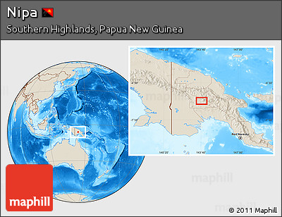 Shaded Relief Location Map of Nipa