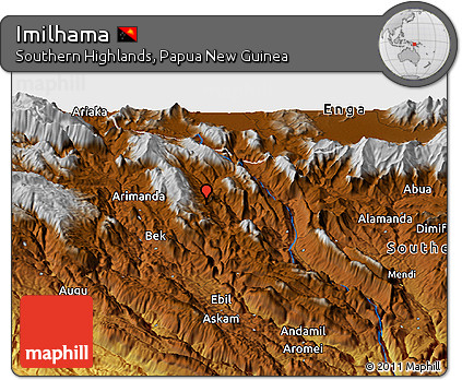 Physical Panoramic Map of Imilhama