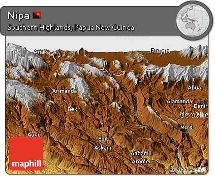 Physical Panoramic Map of Nipa
