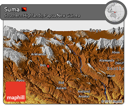 Physical Panoramic Map of Suma