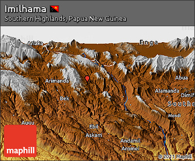 Physical Panoramic Map of Imilhama