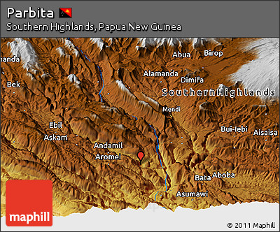 Physical Panoramic Map of Parbita