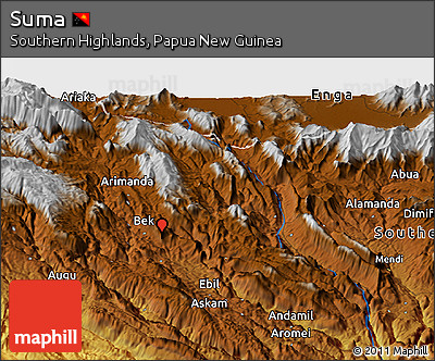 Physical Panoramic Map of Suma