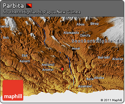 Physical Panoramic Map of Parbita