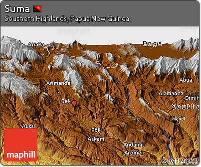 Physical Panoramic Map of Suma