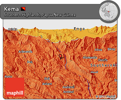 Political Panoramic Map of Kema
