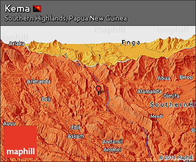 Political Panoramic Map of Kema