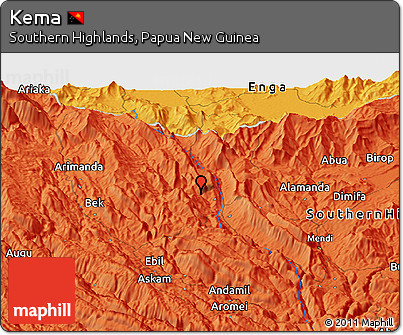 Political Panoramic Map of Kema