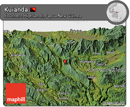 Satellite Panoramic Map of Kuianda