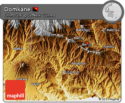 Physical 3D Map of Domkane