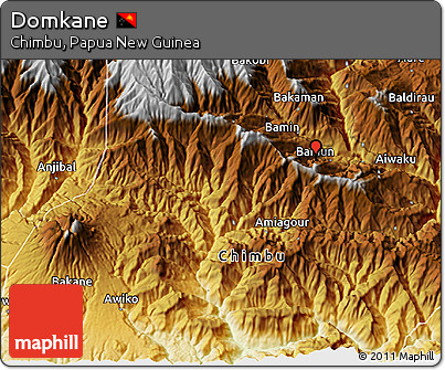 Physical 3D Map of Domkane