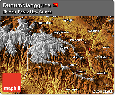 Physical 3D Map of Dunumbiangguna