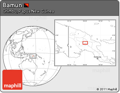 Blank Location Map of Bamun