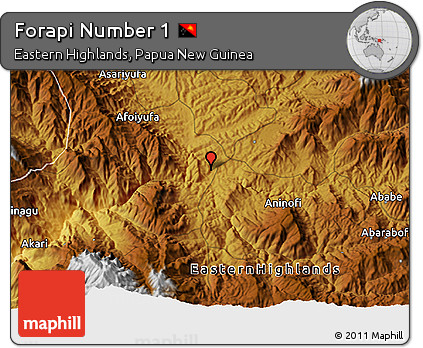 Physical 3D Map of Forapi Number 1