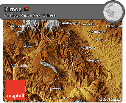 Physical 3D Map of Kimoe