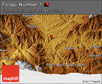 Physical 3D Map of Forapi Number 1