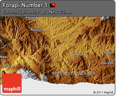 Physical 3D Map of Forapi Number 1