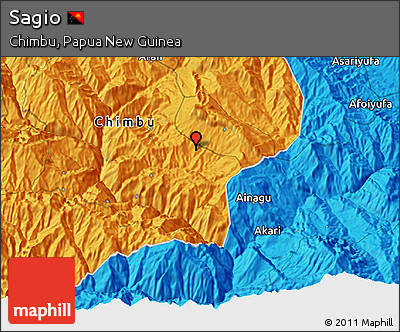 Political 3D Map of Sagio