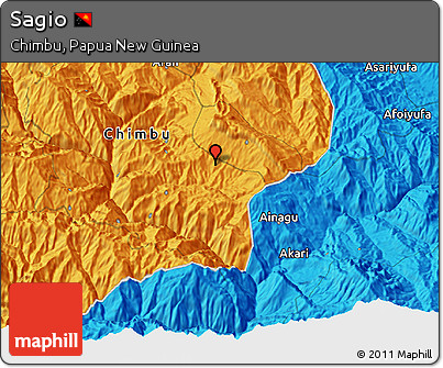 Political 3D Map of Sagio