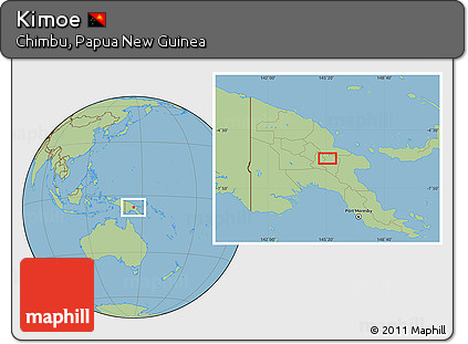 Savanna Style Location Map of Kimoe