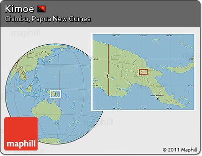 Savanna Style Location Map of Kimoe