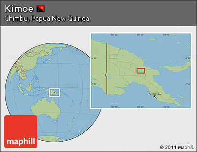 Savanna Style Location Map of Kimoe