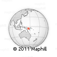 Outline Map of Goroka, rectangular outline