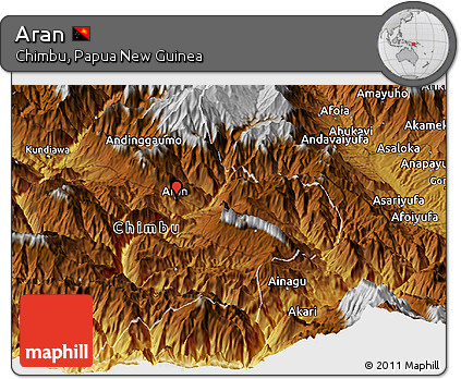 Physical Panoramic Map of Aran